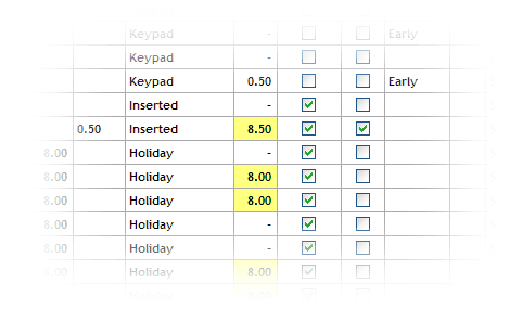 In this example, alerts show up in yellow. In this example, alerts show up in yellow.
